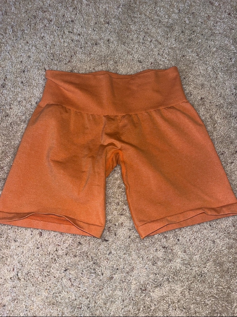 NVGTN High-Waist Burnt Orange Shorts
